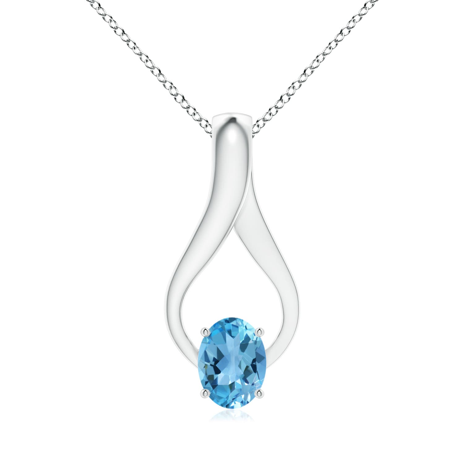 AA - Swiss Blue Topaz / 1.61 CT / 14 KT White Gold