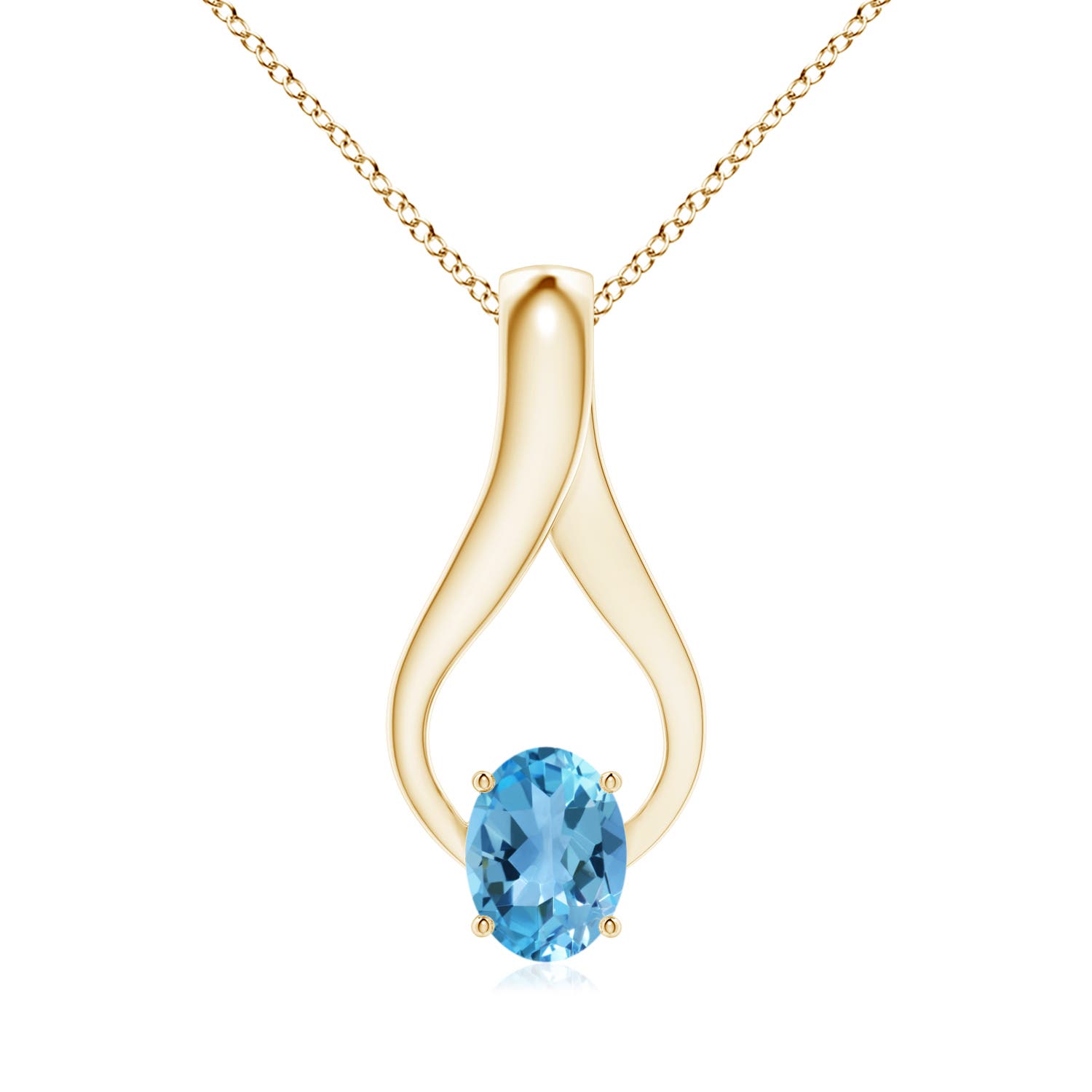 AA - Swiss Blue Topaz / 1.61 CT / 14 KT Yellow Gold