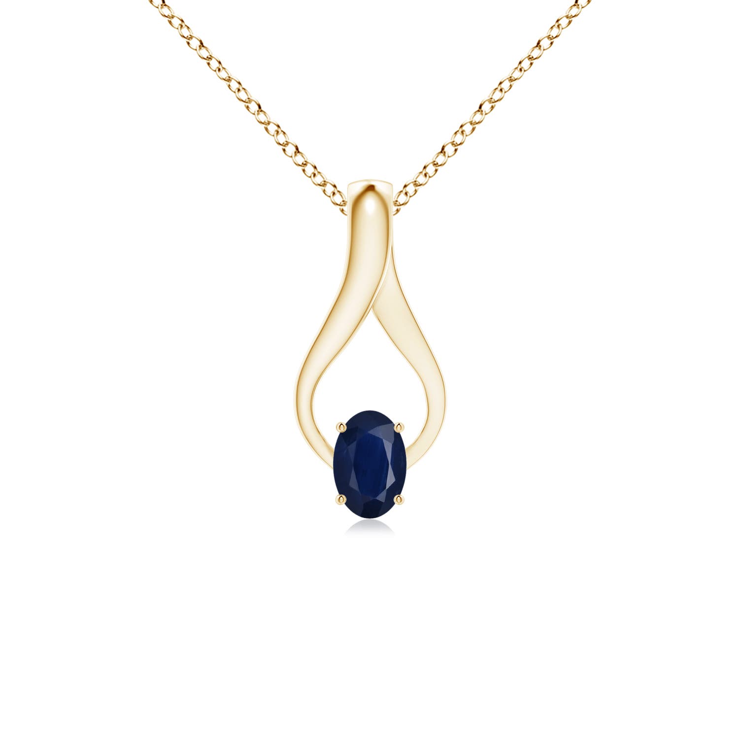 A - Blue Sapphire / 0.6 CT / 14 KT Yellow Gold