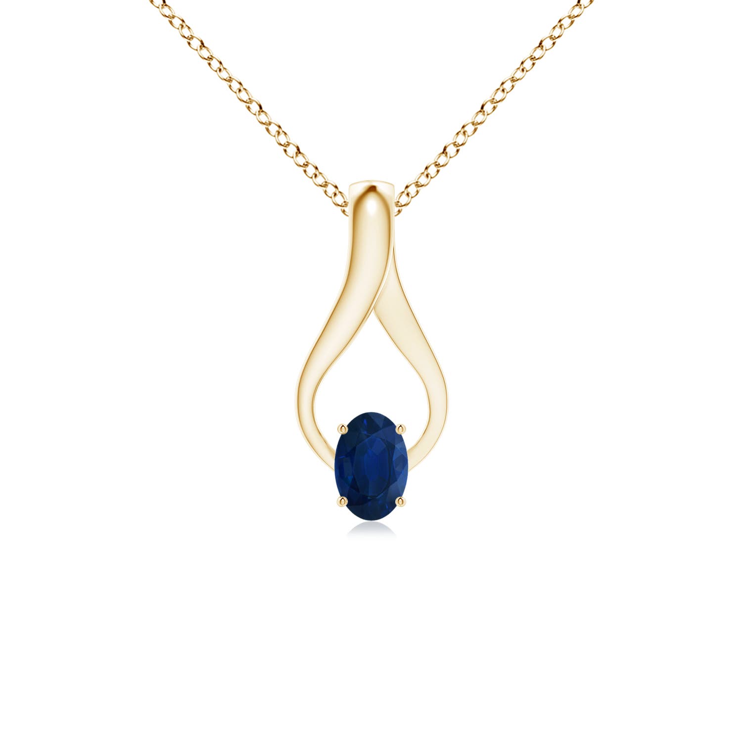 AA - Blue Sapphire / 0.6 CT / 14 KT Yellow Gold