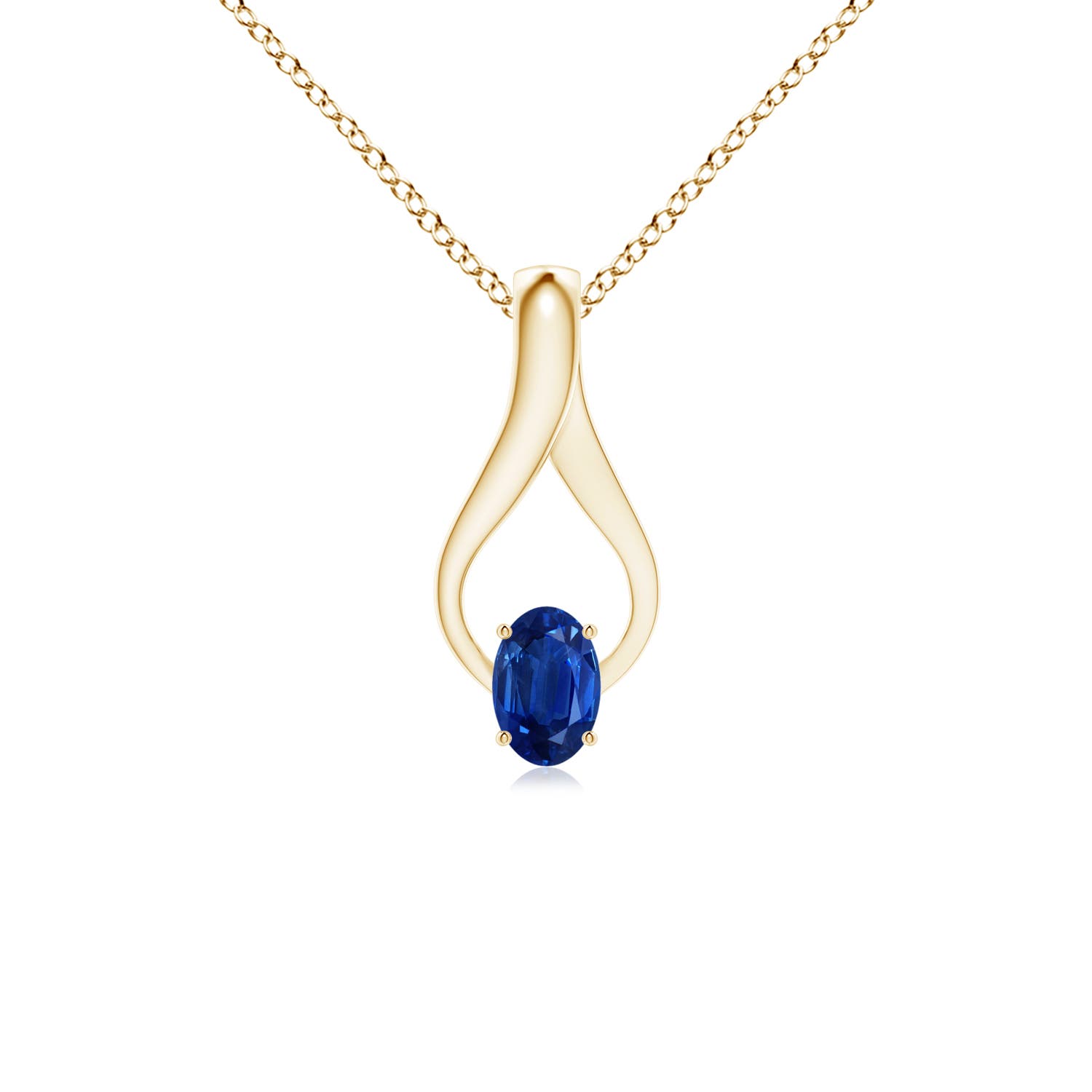 AAA - Blue Sapphire / 0.6 CT / 14 KT Yellow Gold