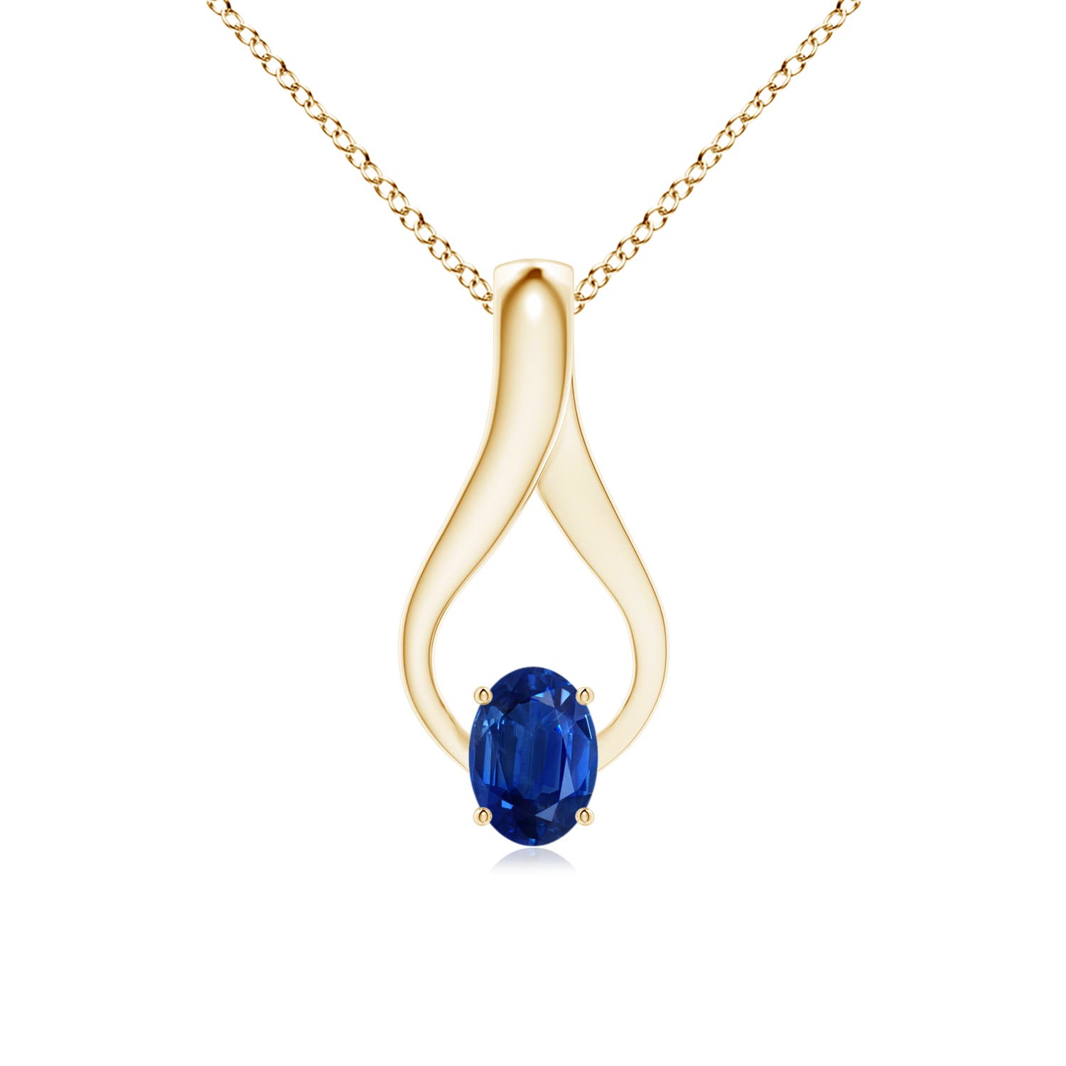 AAA - Blue Sapphire / 0.85 CT / 14 KT Yellow Gold