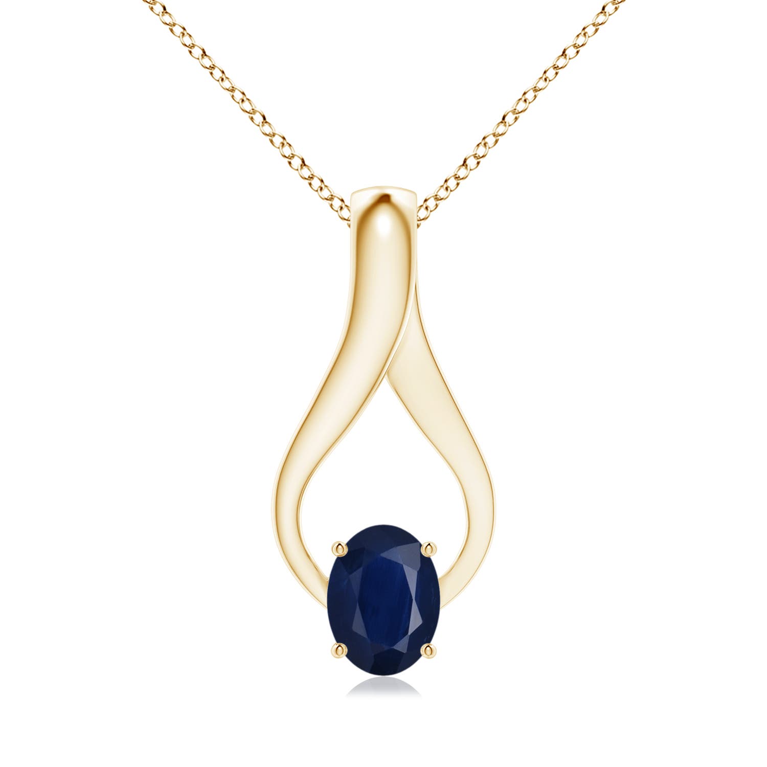 A - Blue Sapphire / 1.55 CT / 14 KT Yellow Gold