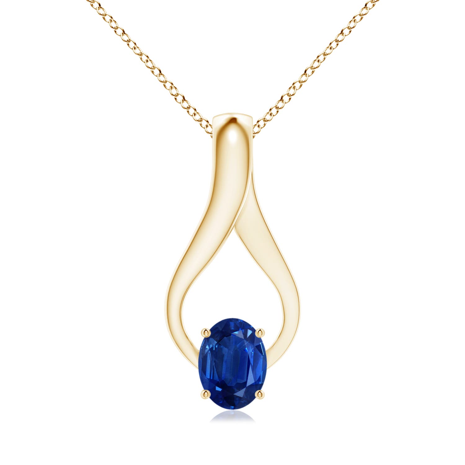 AAA - Blue Sapphire / 1.55 CT / 14 KT Yellow Gold