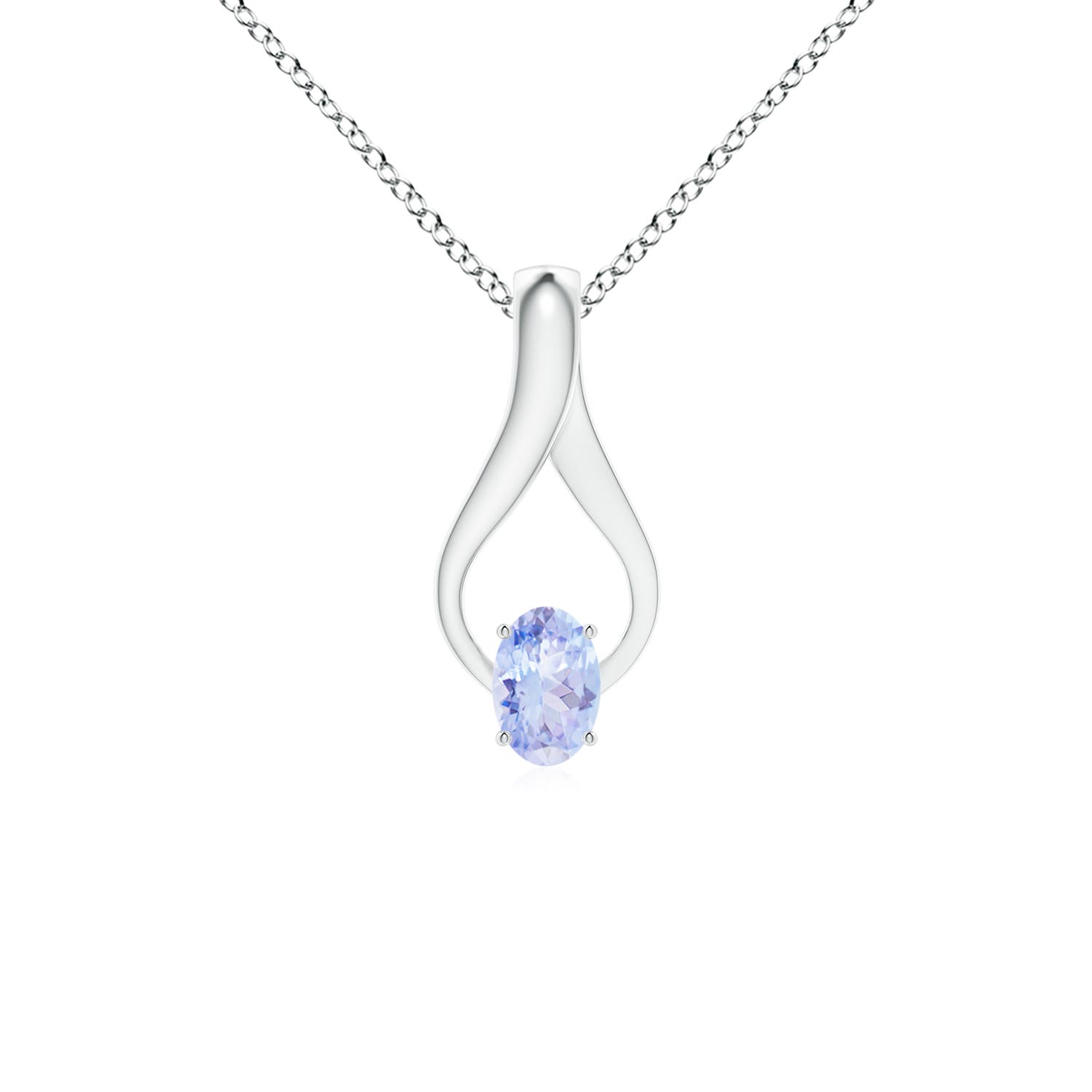 A - Tanzanite / 0.5 CT / 14 KT White Gold