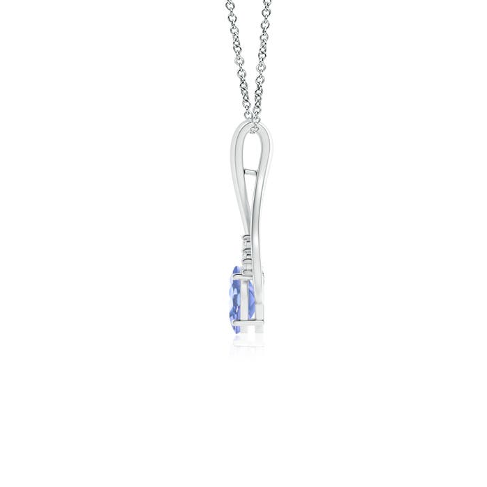 A - Tanzanite / 0.5 CT / 14 KT White Gold