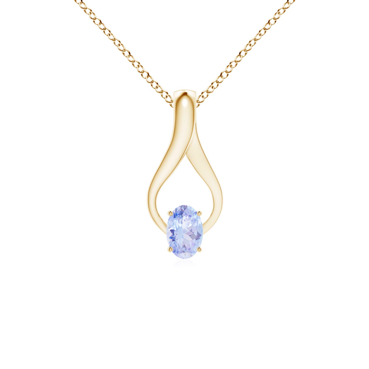 A - Tanzanite / 0.5 CT / 14 KT Yellow Gold