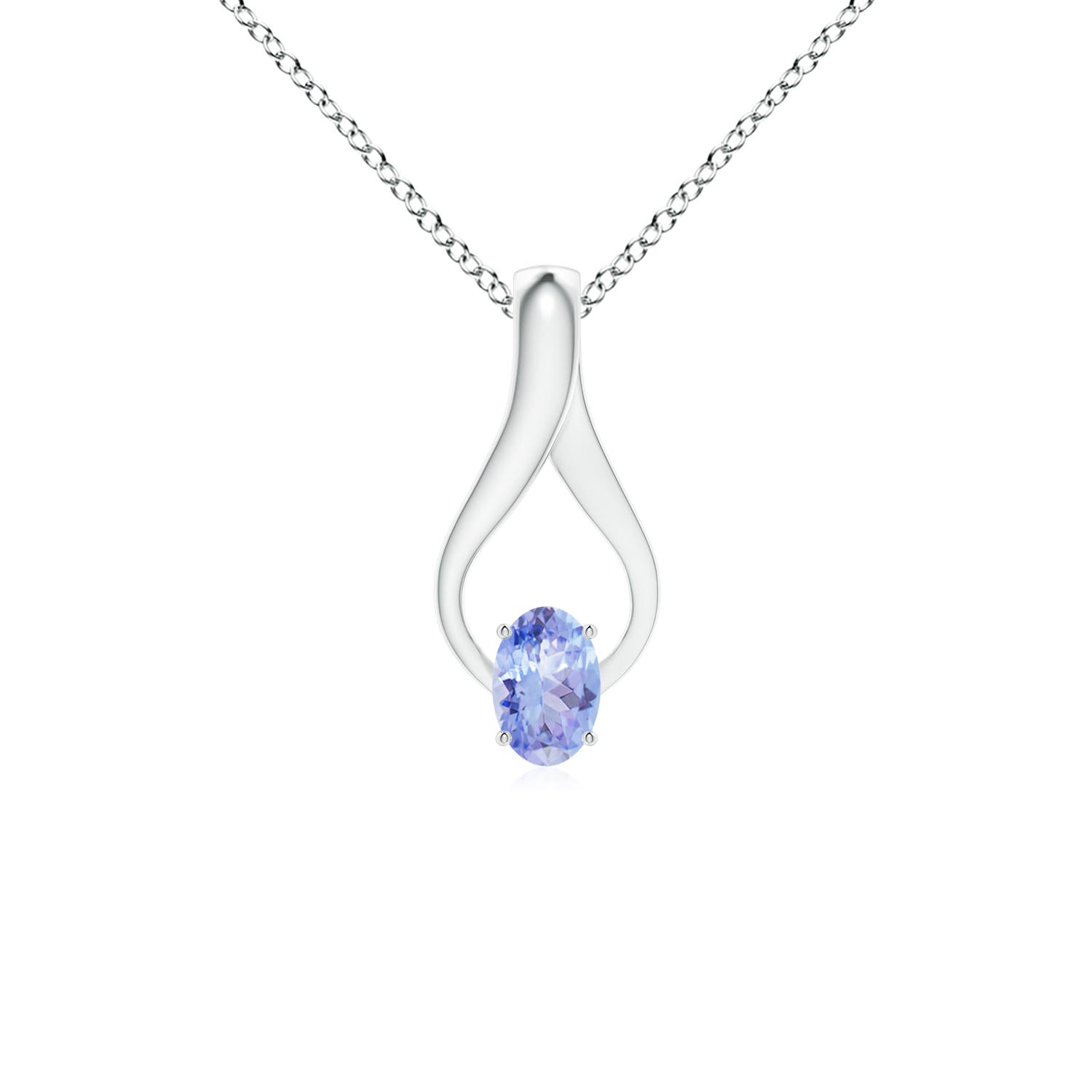 AA - Tanzanite / 0.5 CT / 14 KT White Gold