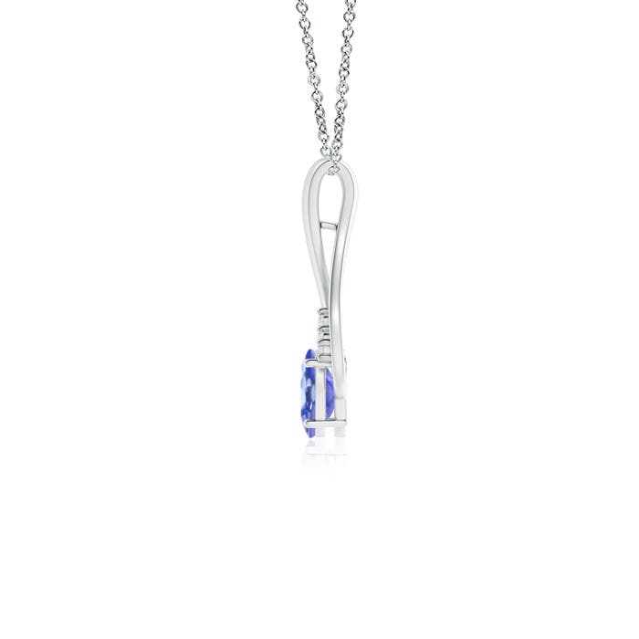 AA - Tanzanite / 0.5 CT / 14 KT White Gold