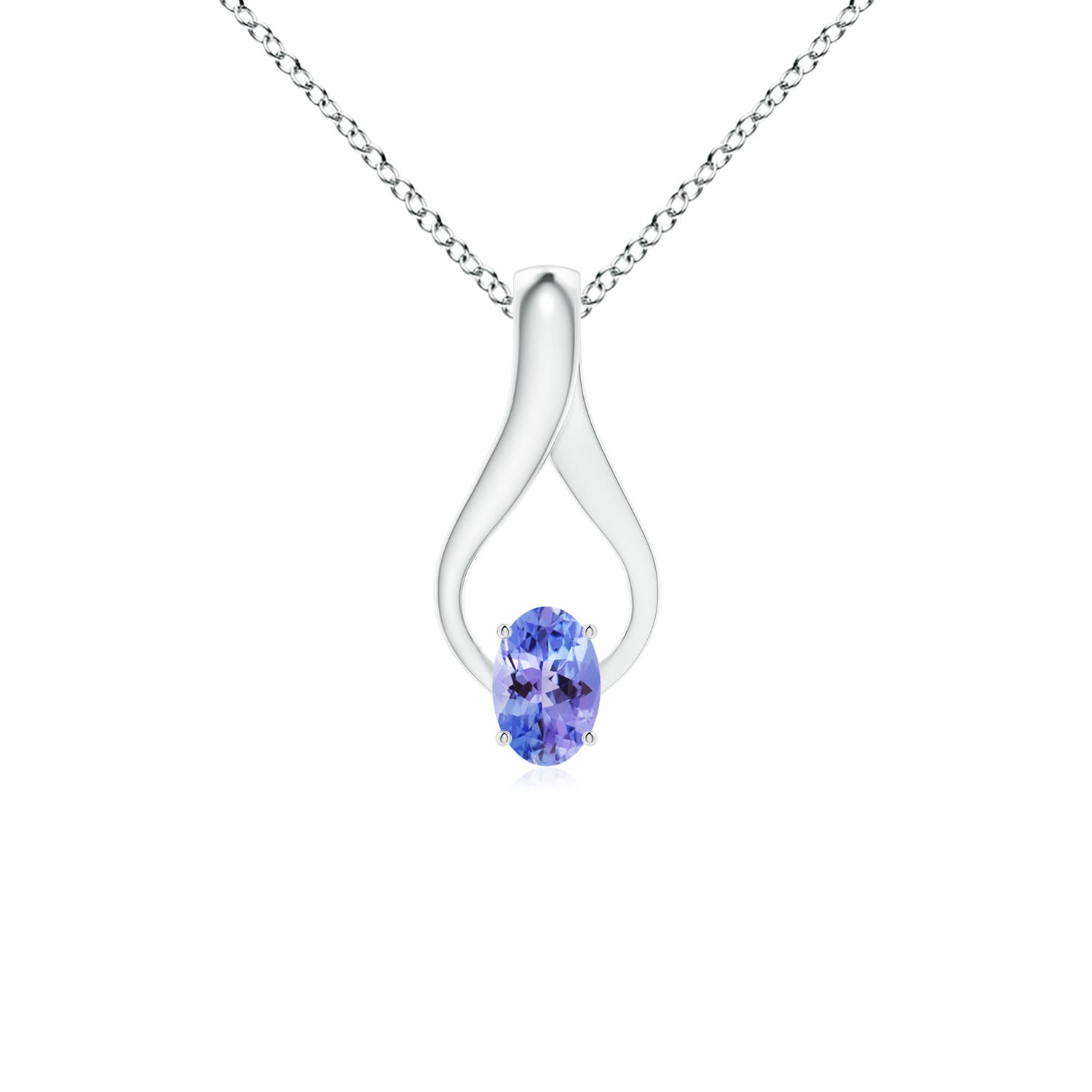 AAA - Tanzanite / 0.5 CT / 14 KT White Gold