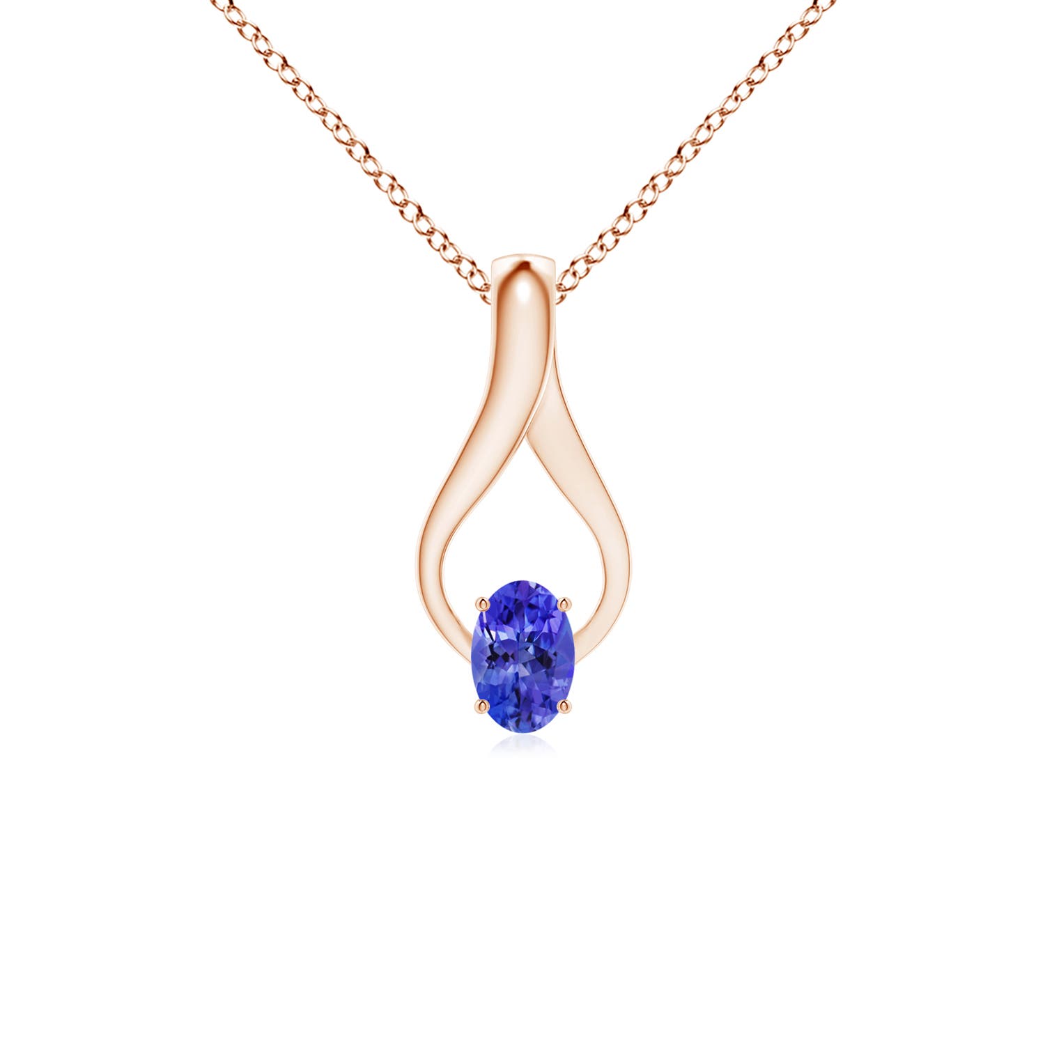 AAAA - Tanzanite / 0.5 CT / 14 KT Rose Gold