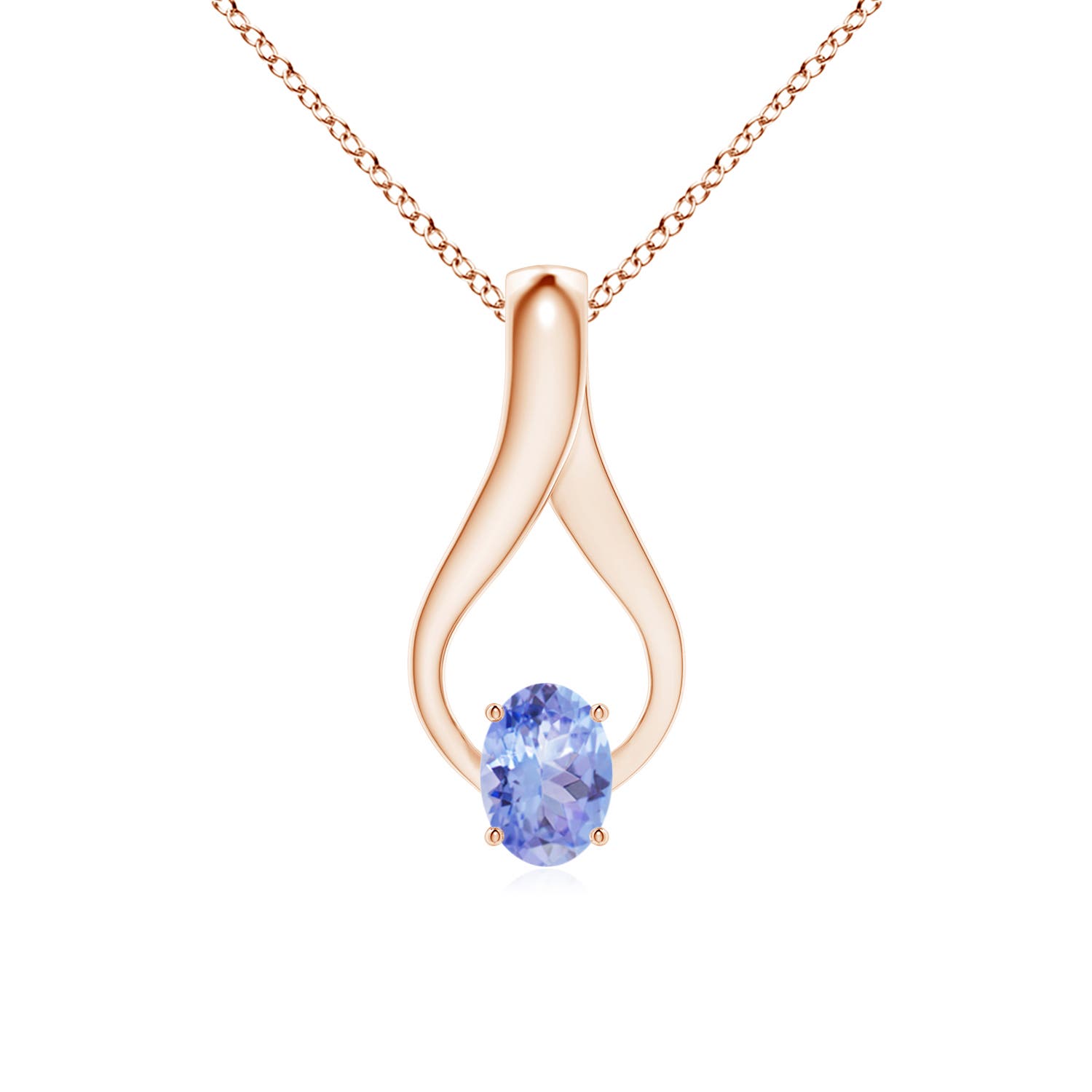 A - Tanzanite / 0.87 CT / 14 KT Rose Gold