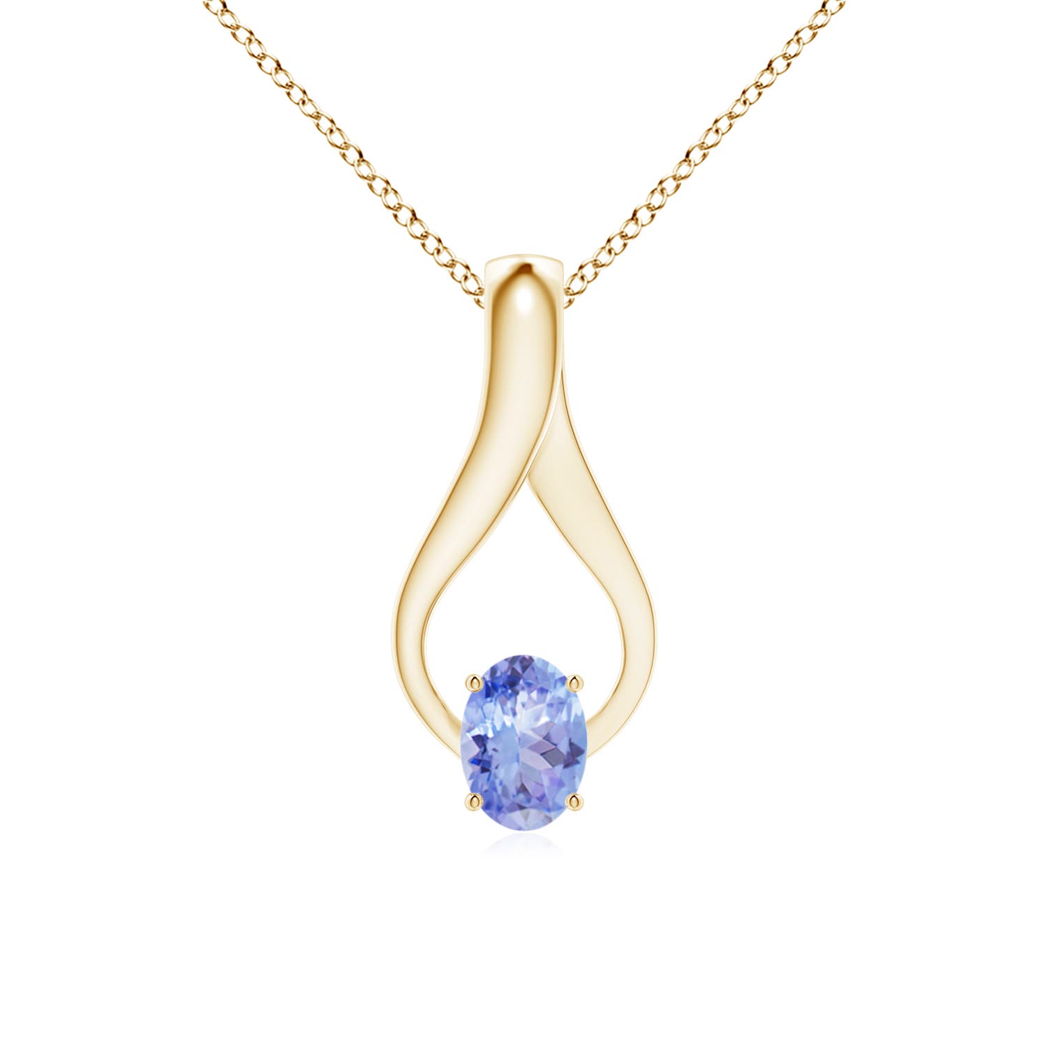 A - Tanzanite / 0.87 CT / 14 KT Yellow Gold