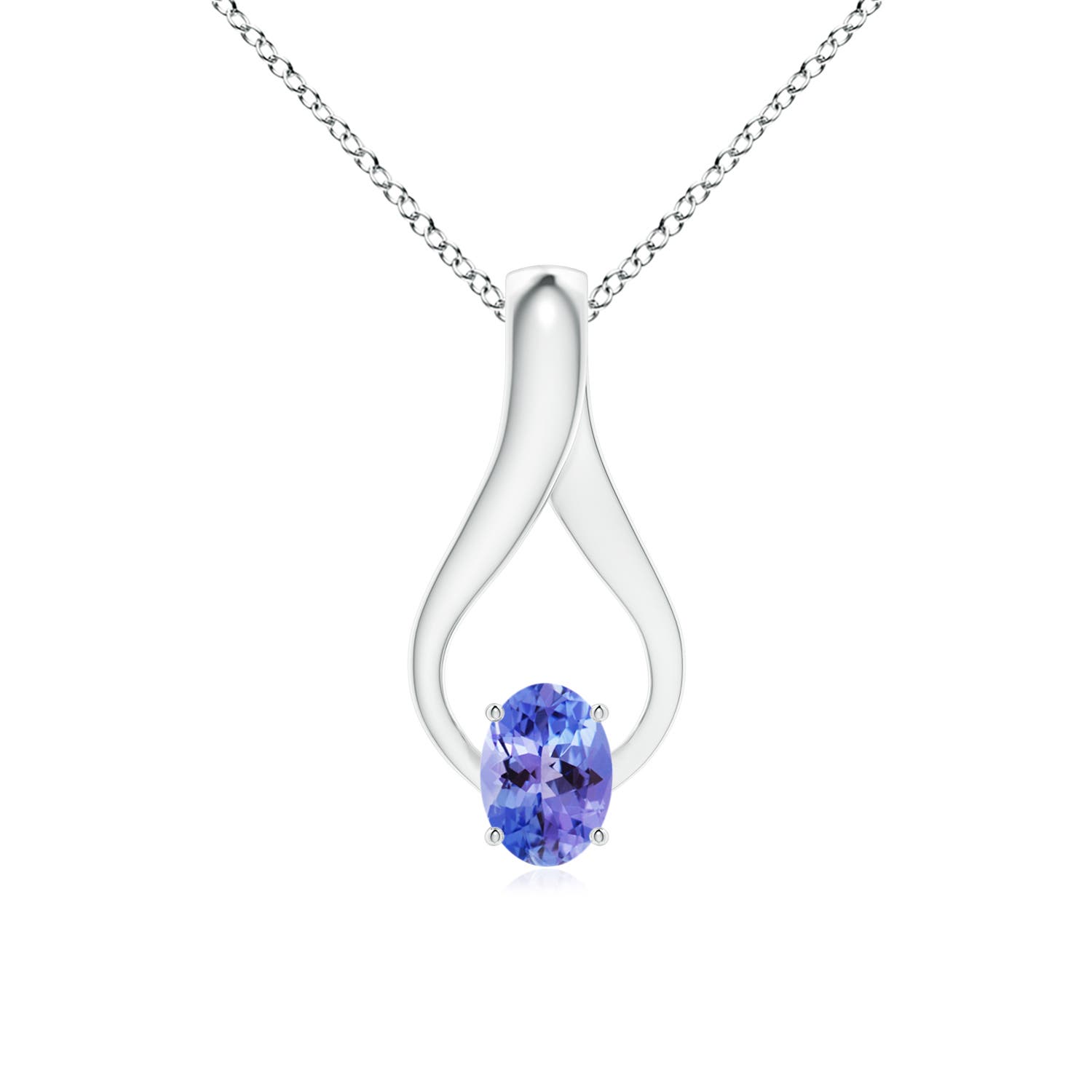 AA - Tanzanite / 0.87 CT / 14 KT White Gold