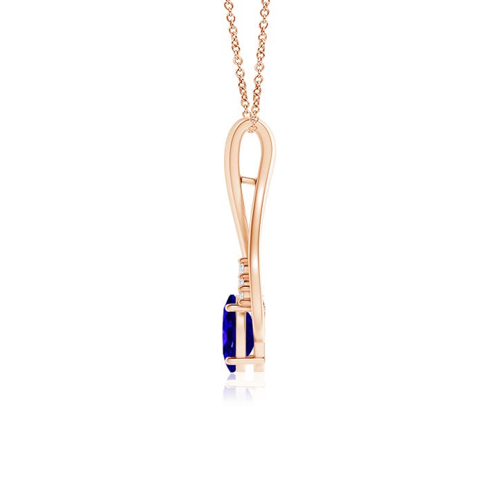 AAAA - Tanzanite / 0.87 CT / 14 KT Rose Gold