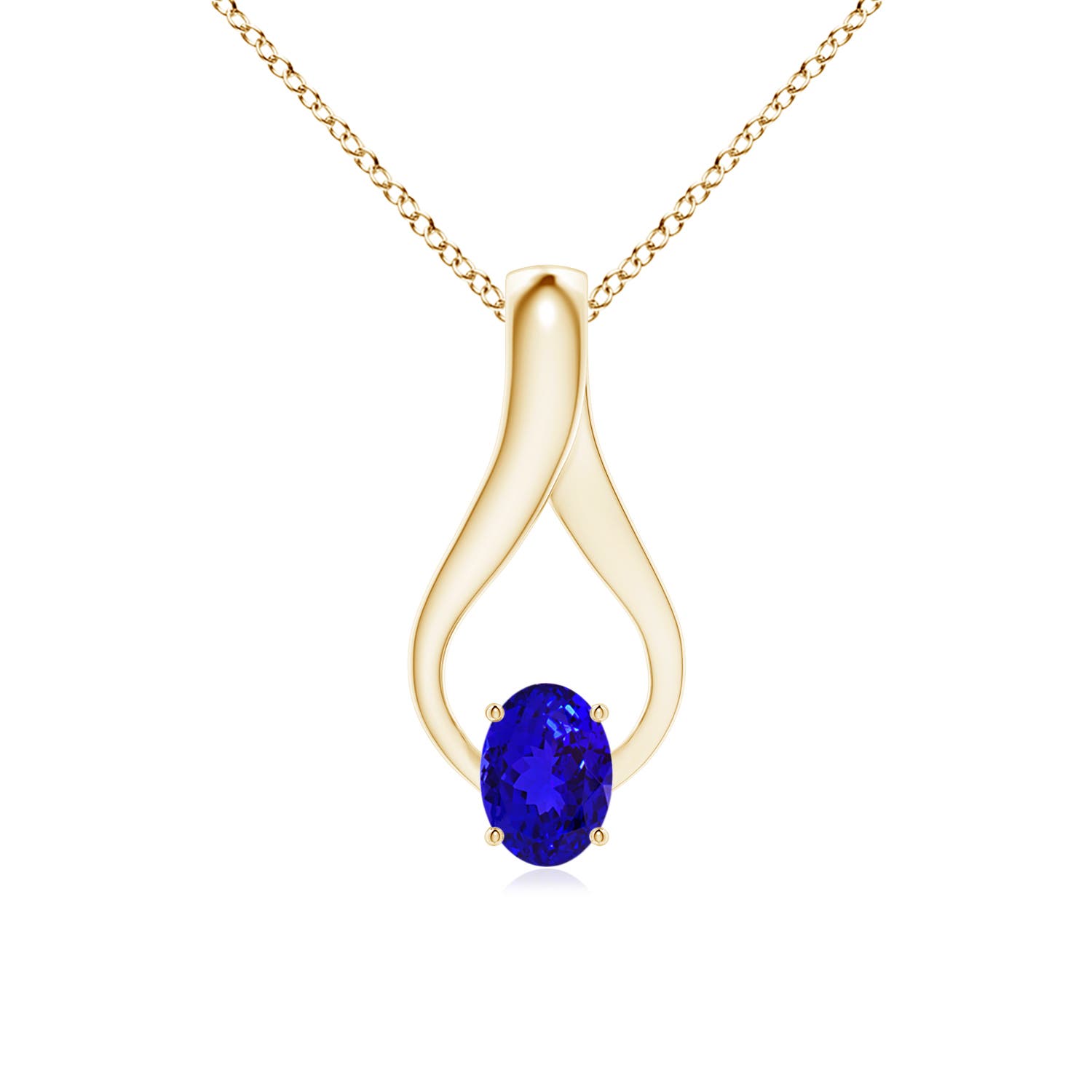 AAAA - Tanzanite / 0.87 CT / 14 KT Yellow Gold