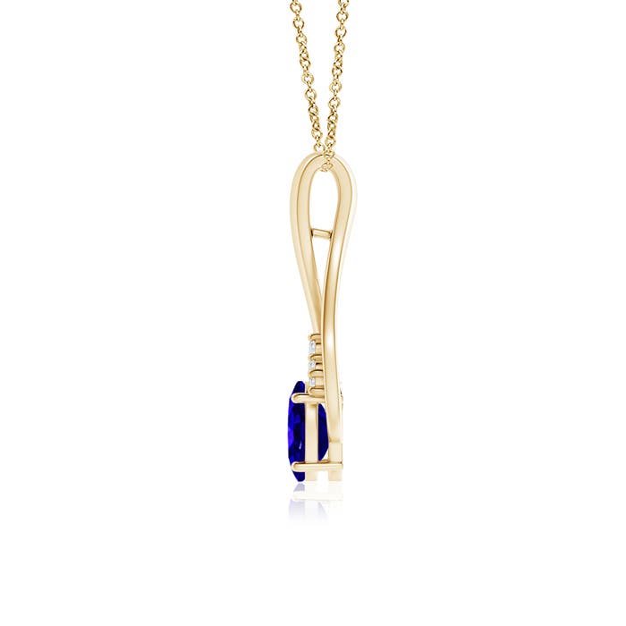 AAAA - Tanzanite / 0.87 CT / 14 KT Yellow Gold