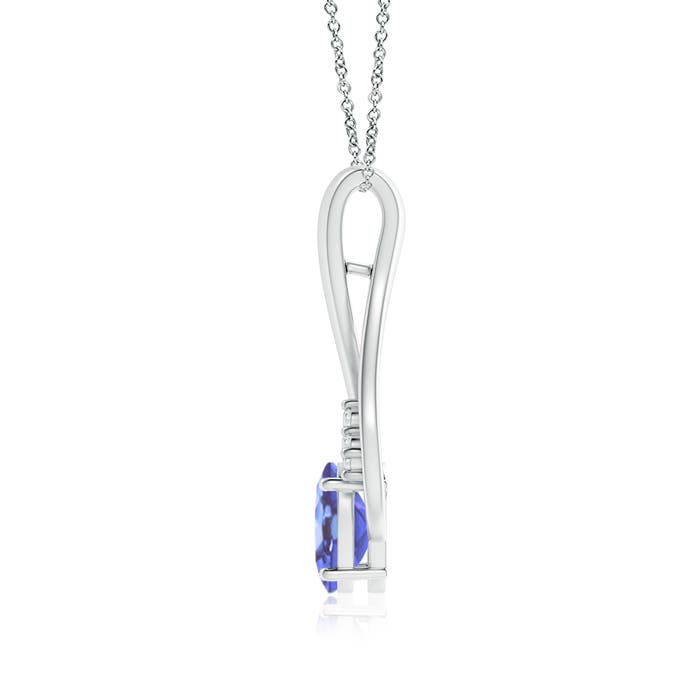 A - Tanzanite / 1.36 CT / 14 KT White Gold