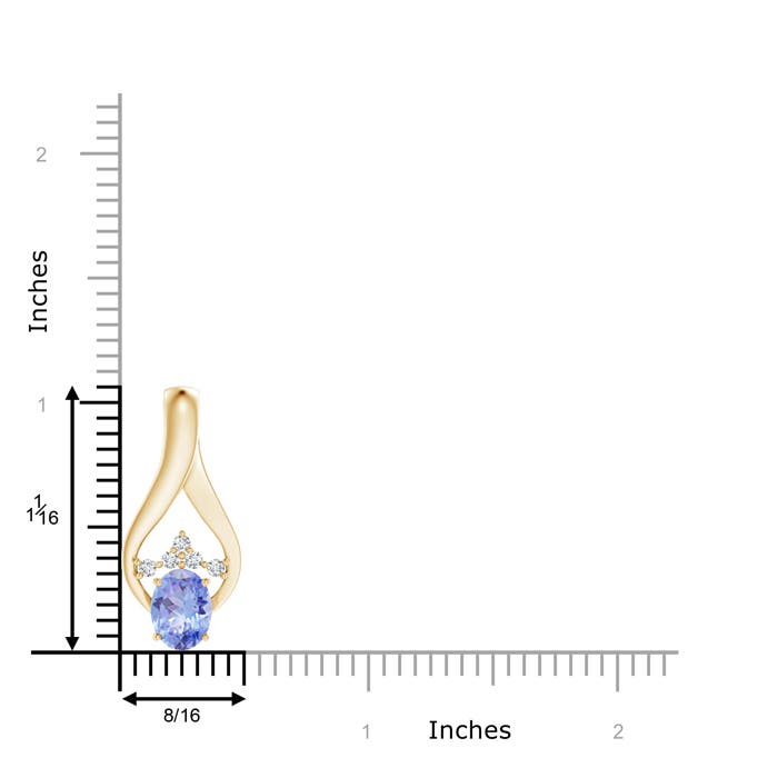 A - Tanzanite / 1.36 CT / 14 KT Yellow Gold