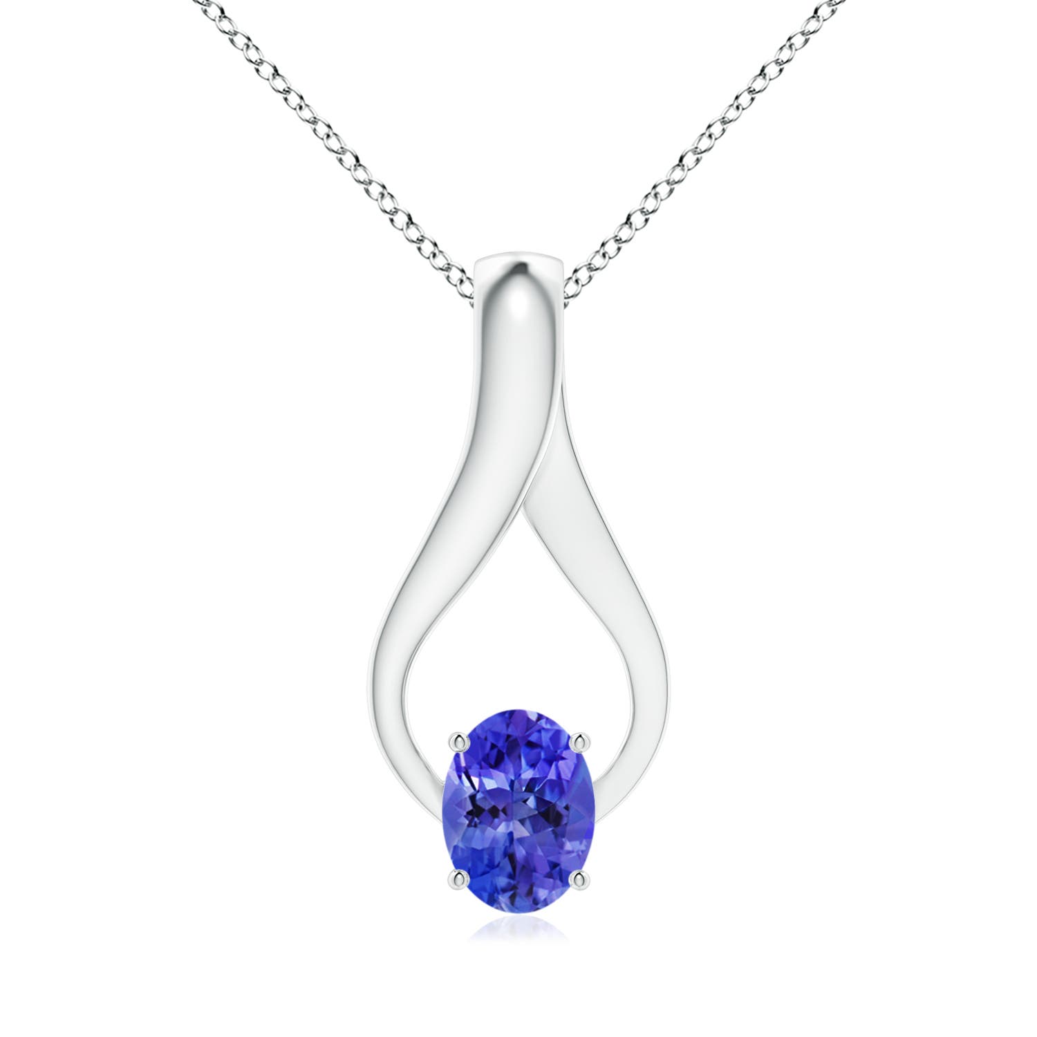 AAA - Tanzanite / 1.36 CT / 14 KT White Gold