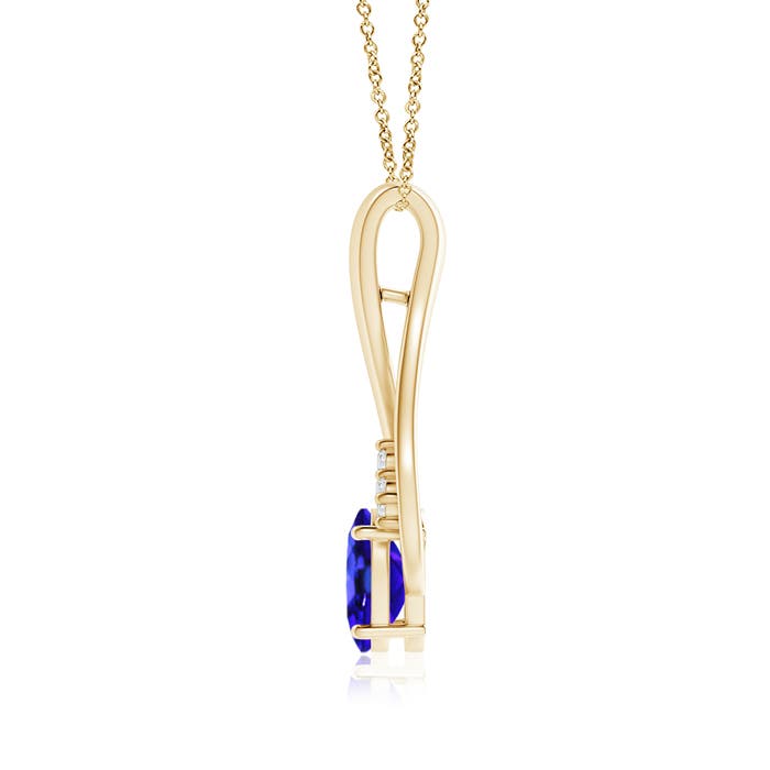 AAA - Tanzanite / 1.36 CT / 14 KT Yellow Gold