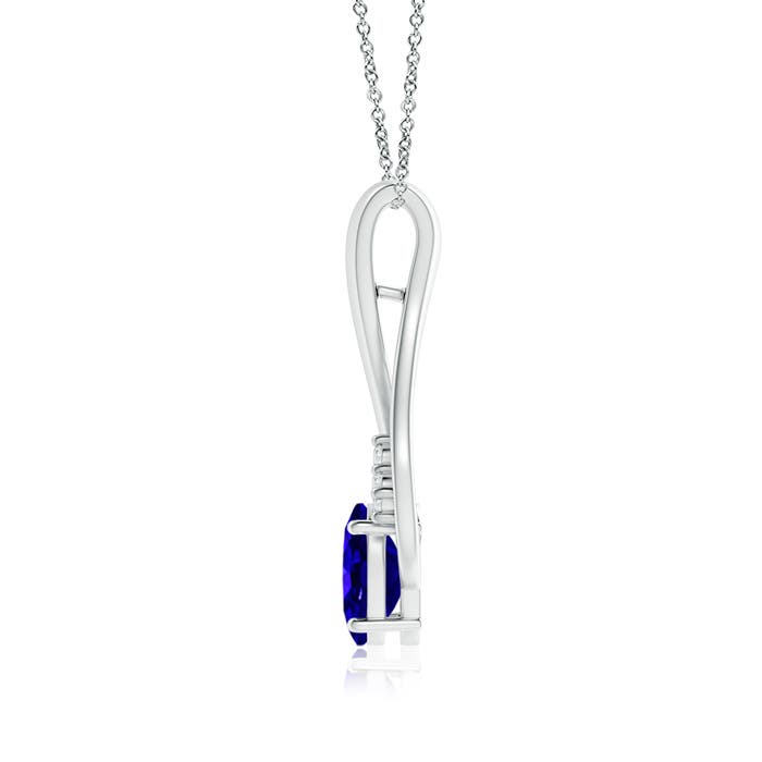 AAAA - Tanzanite / 1.36 CT / 14 KT White Gold