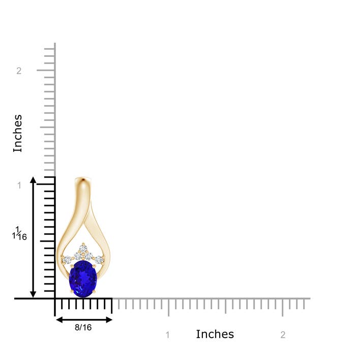 AAAA - Tanzanite / 1.36 CT / 14 KT Yellow Gold