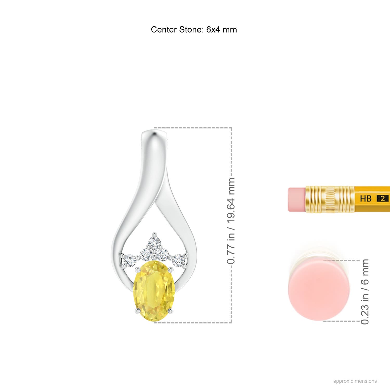 A - Yellow Sapphire / 0.71 CT / 14 KT White Gold