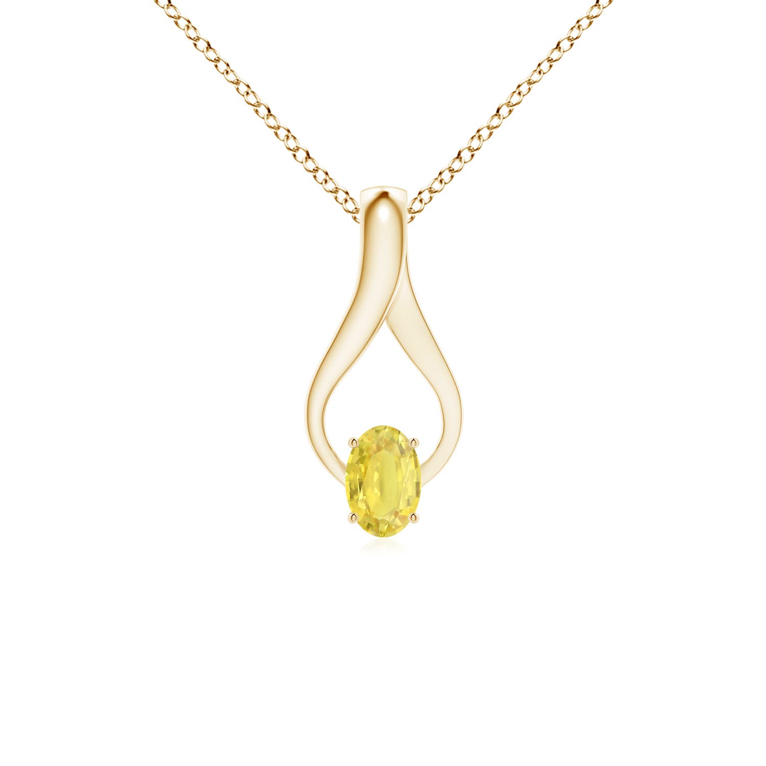 A - Yellow Sapphire / 0.71 CT / 14 KT Yellow Gold