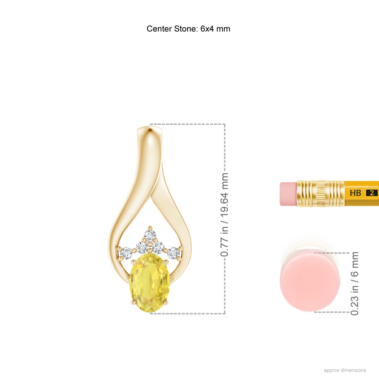 A - Yellow Sapphire / 0.71 CT / 14 KT Yellow Gold