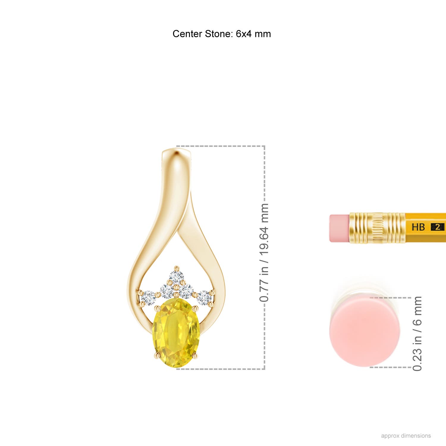 AA - Yellow Sapphire / 0.71 CT / 14 KT Yellow Gold