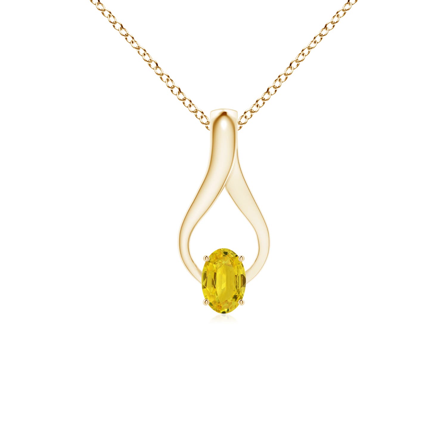 AAA - Yellow Sapphire / 0.71 CT / 14 KT Yellow Gold