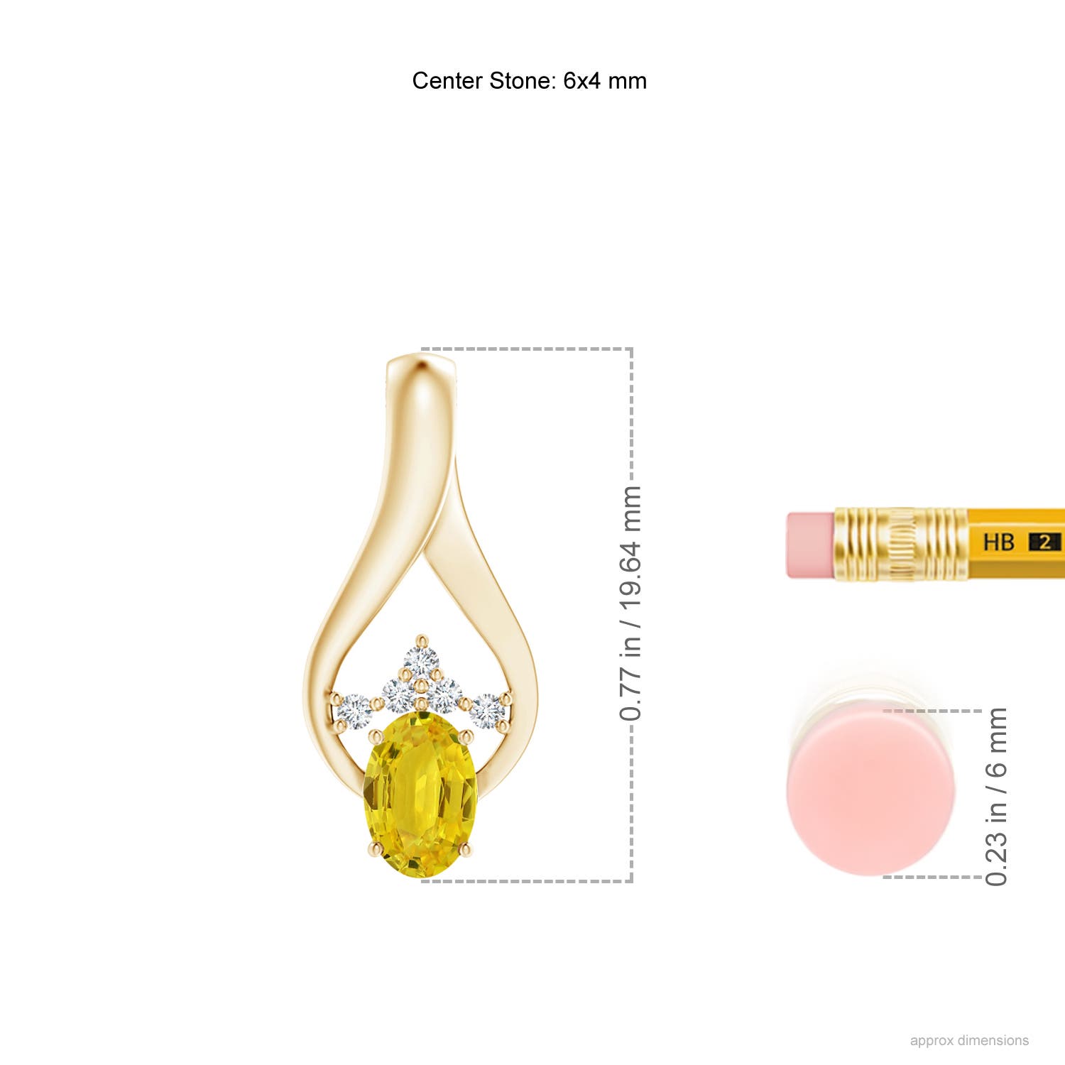 AAA - Yellow Sapphire / 0.71 CT / 14 KT Yellow Gold