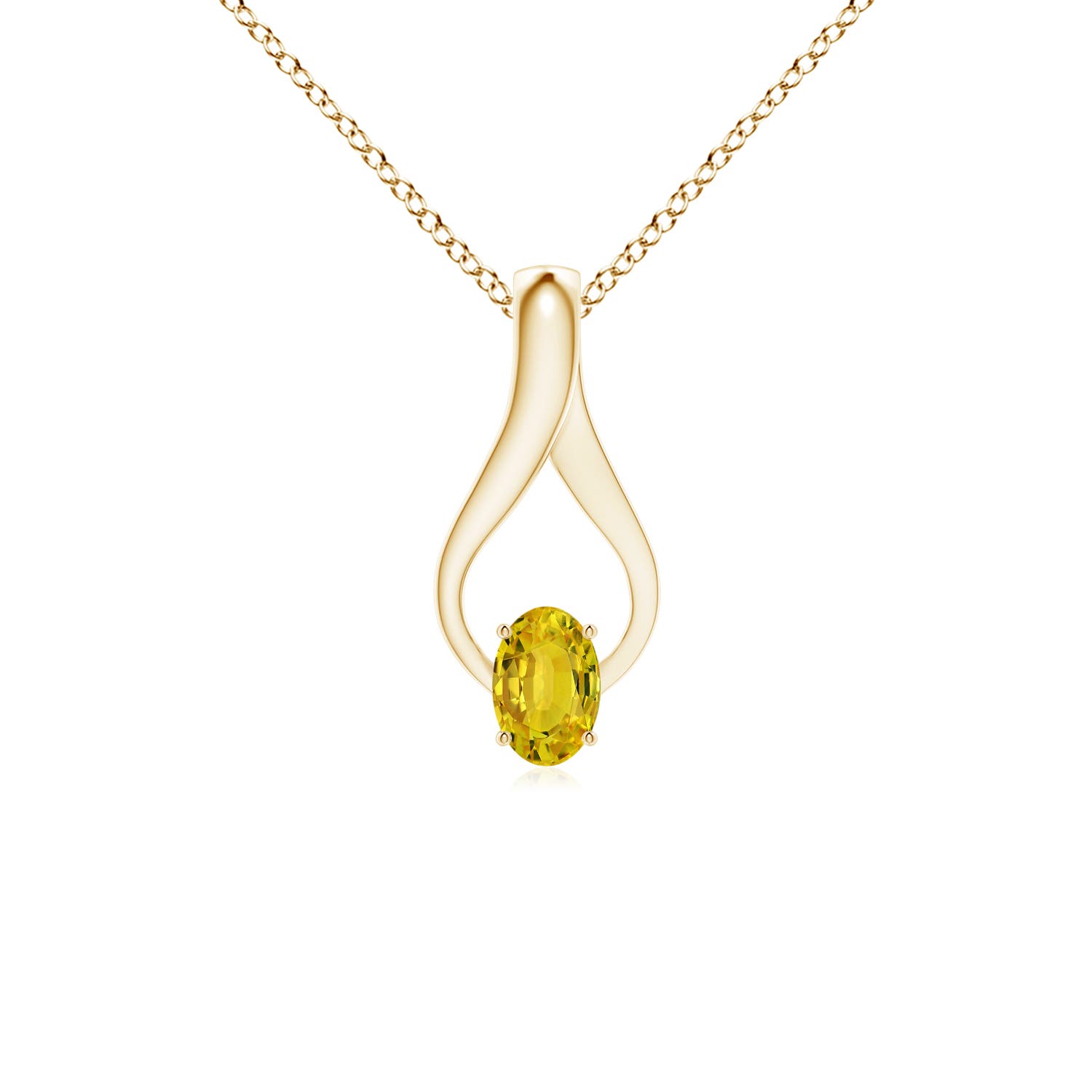 AAAA - Yellow Sapphire / 0.71 CT / 14 KT Yellow Gold