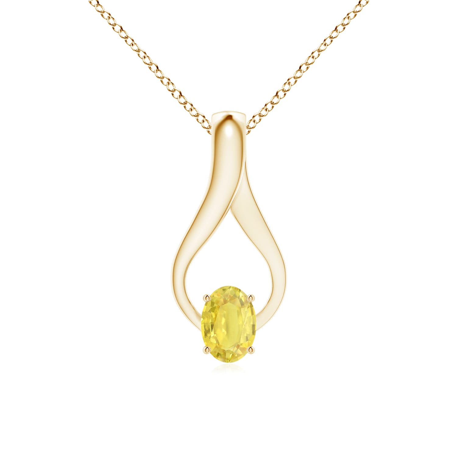 A - Yellow Sapphire / 1.07 CT / 14 KT Yellow Gold