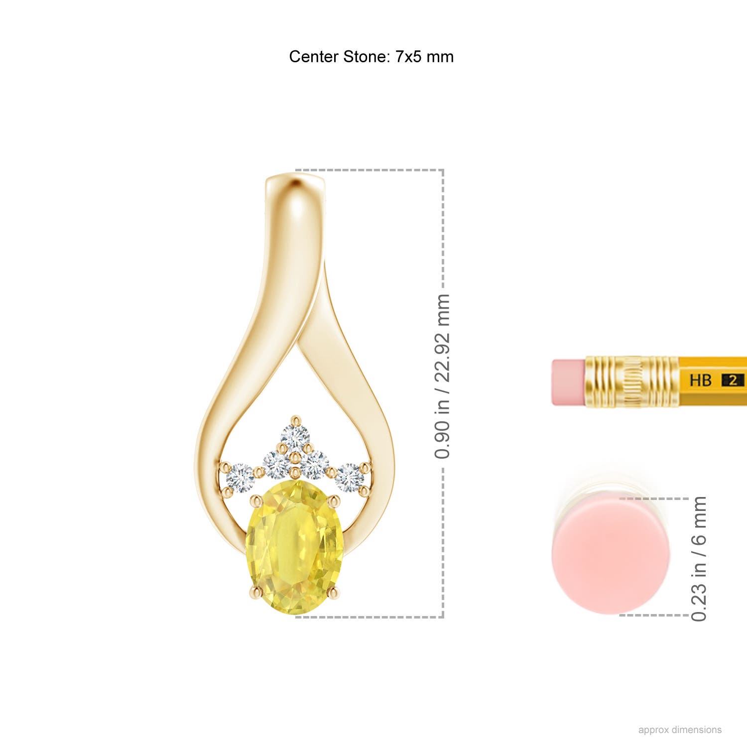 A - Yellow Sapphire / 1.07 CT / 14 KT Yellow Gold