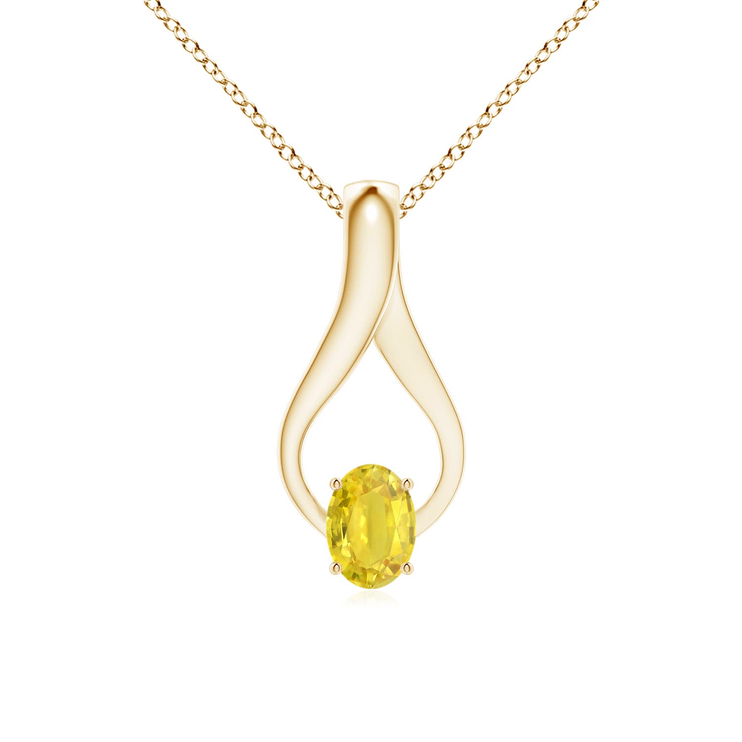 AA - Yellow Sapphire / 1.07 CT / 14 KT Yellow Gold