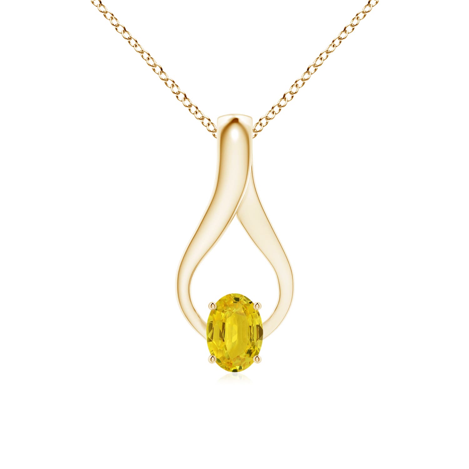 AAA - Yellow Sapphire / 1.07 CT / 14 KT Yellow Gold