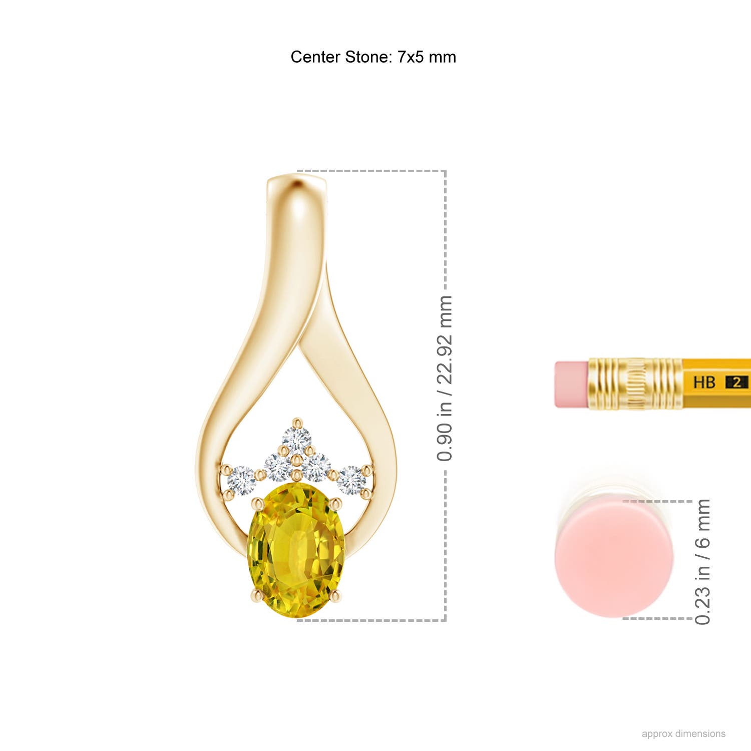 AAAA - Yellow Sapphire / 1.07 CT / 14 KT Yellow Gold