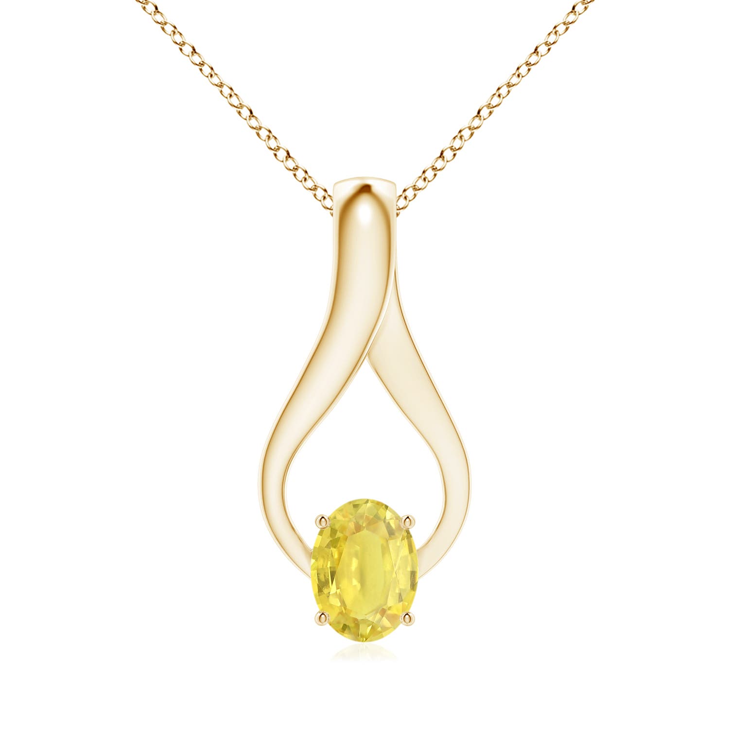 A - Yellow Sapphire / 1.61 CT / 14 KT Yellow Gold