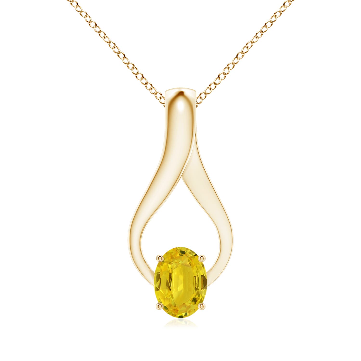 AAA - Yellow Sapphire / 1.61 CT / 14 KT Yellow Gold