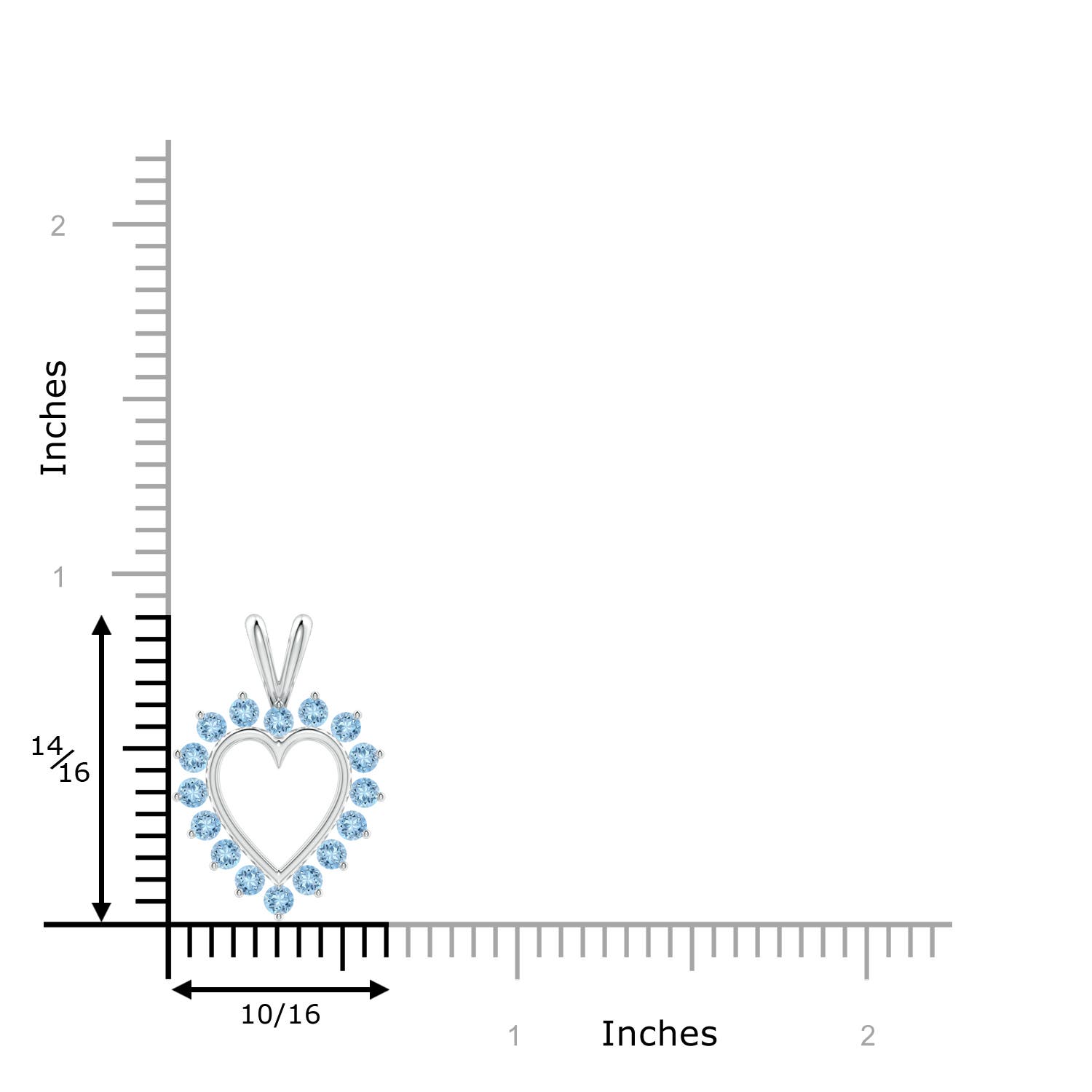 AAA - Aquamarine / 0.48 CT / 14 KT White Gold