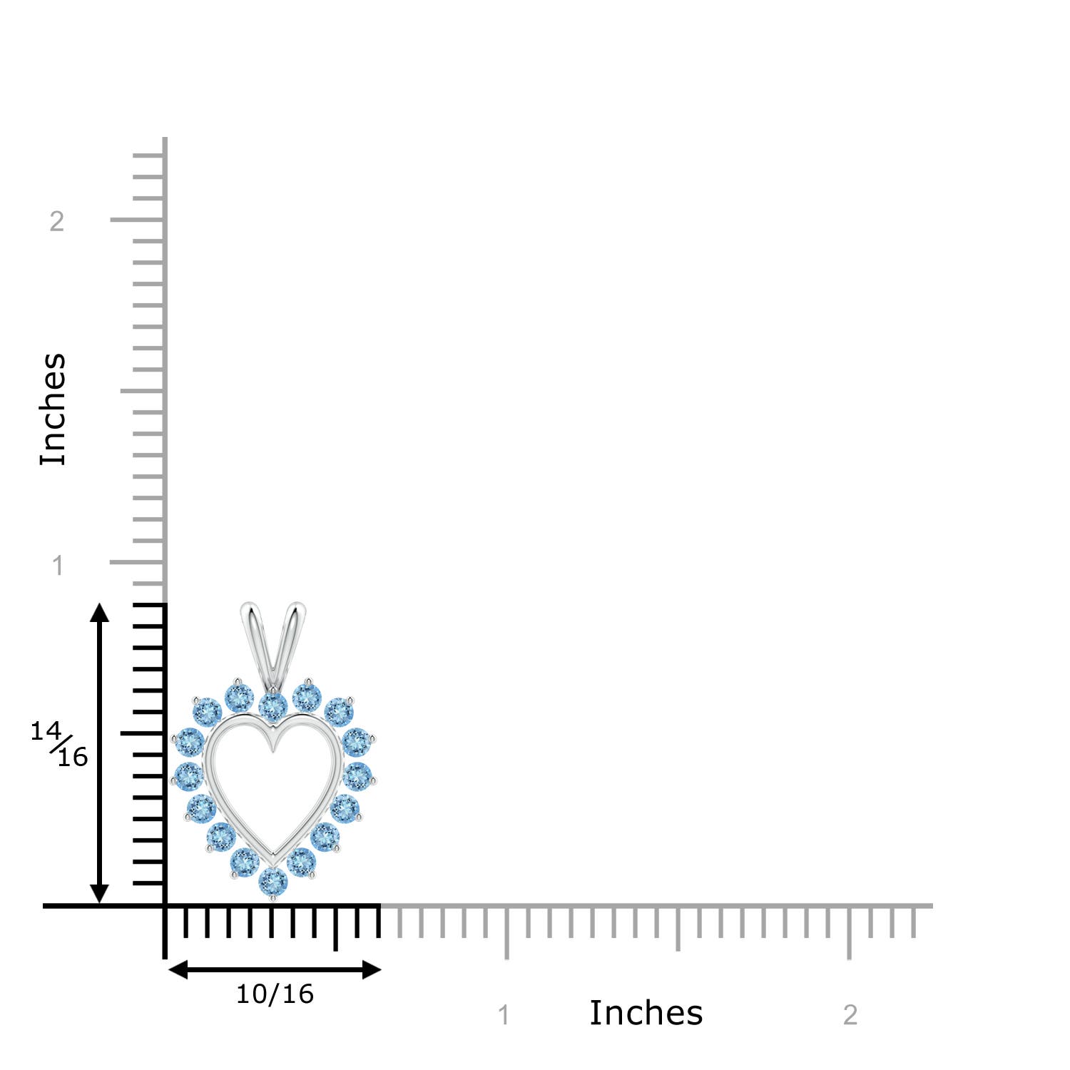 AAAA - Aquamarine / 0.48 CT / 14 KT White Gold