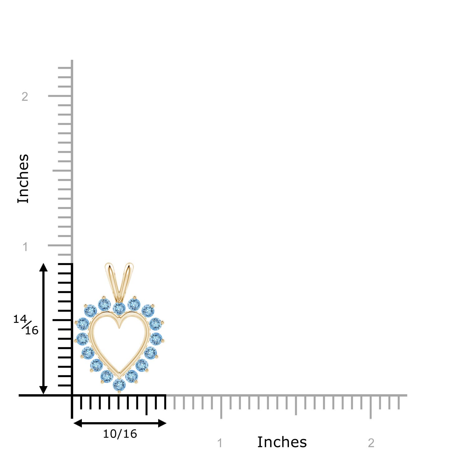 AAAA - Aquamarine / 0.48 CT / 14 KT Yellow Gold