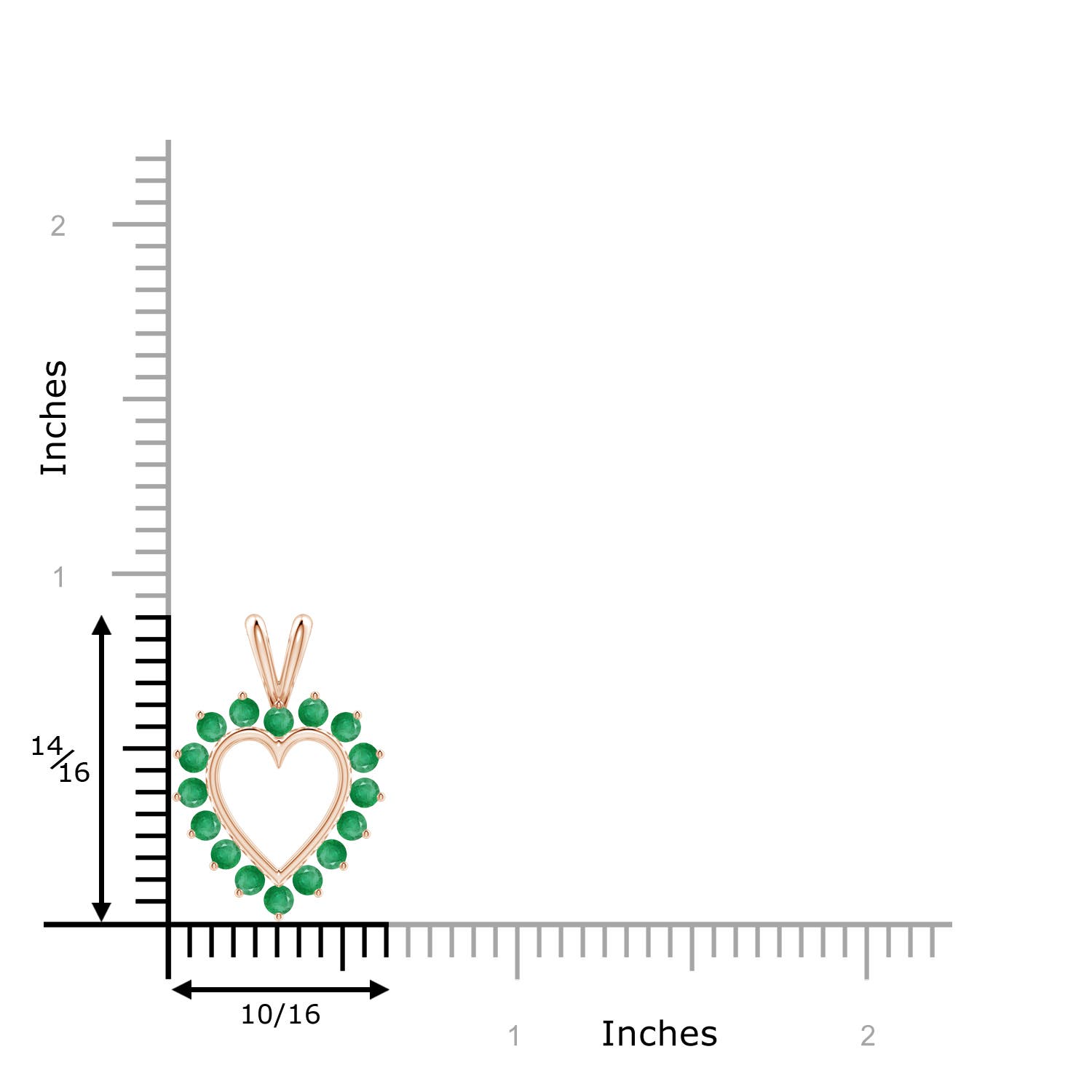 A - Emerald / 0.72 CT / 14 KT Rose Gold