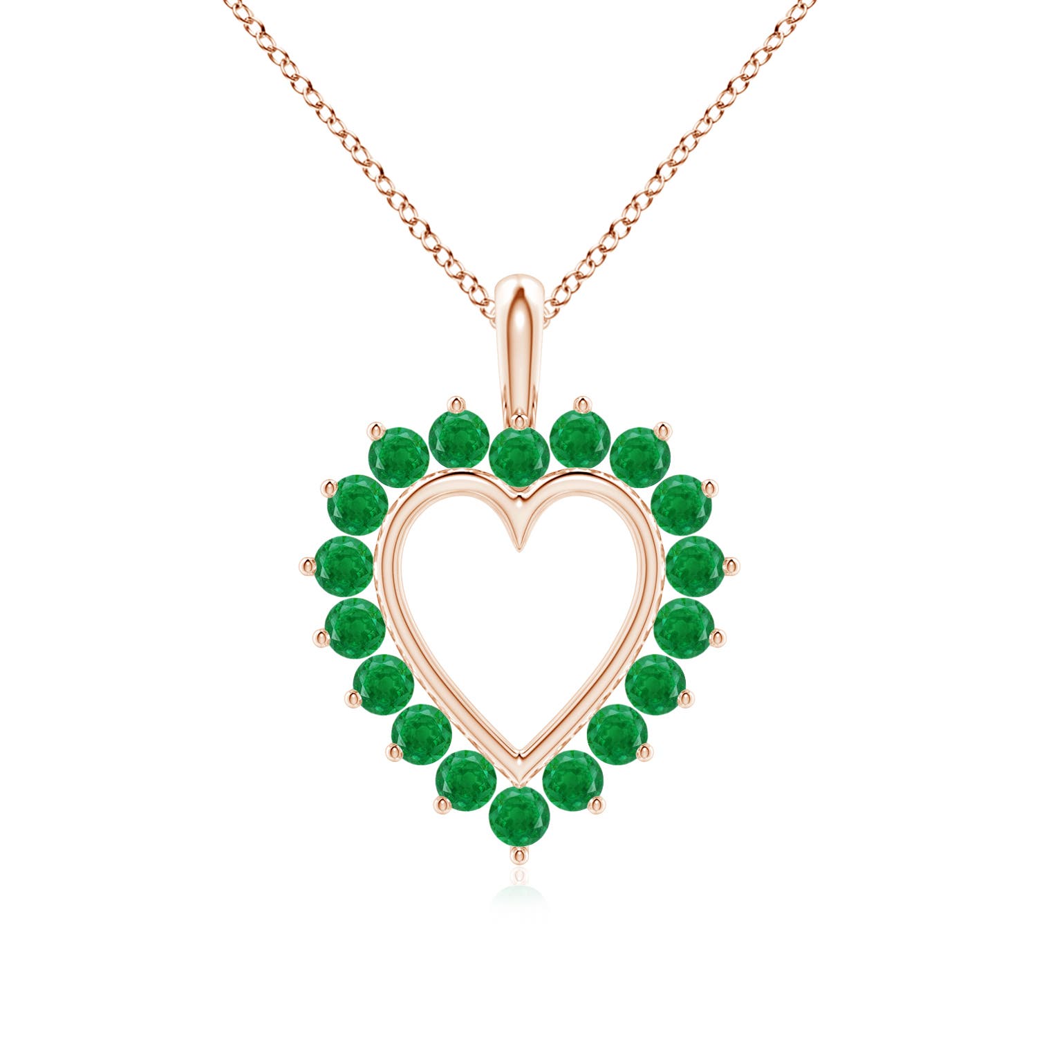 AA - Emerald / 0.72 CT / 14 KT Rose Gold