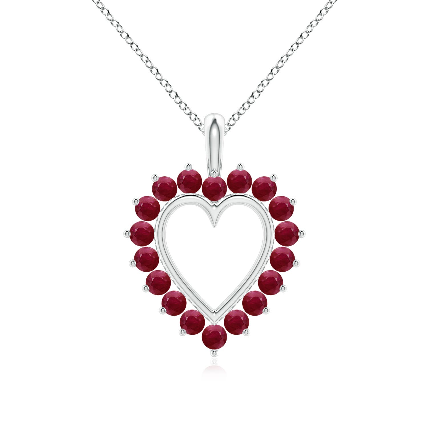 A - Ruby / 0.8 CT / 14 KT White Gold