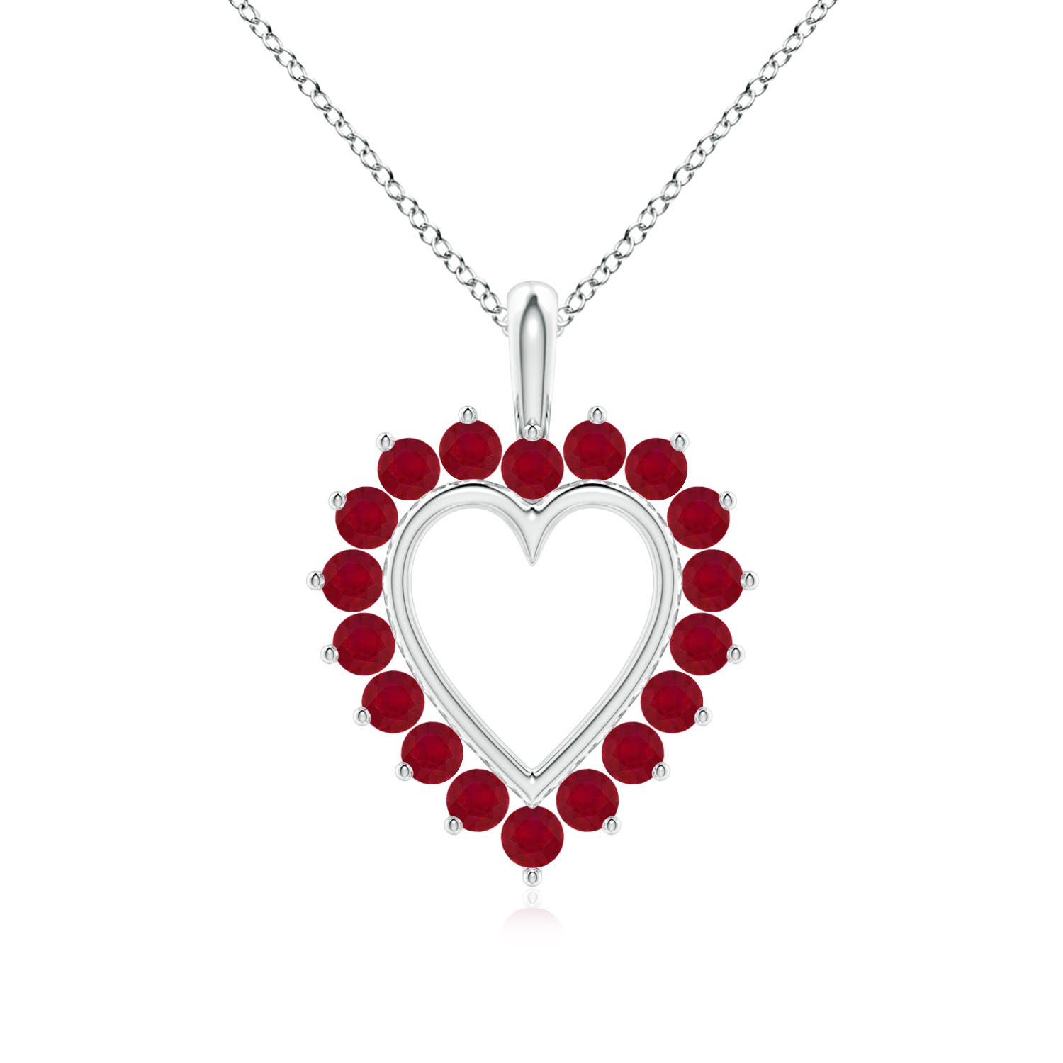 AA - Ruby / 0.8 CT / 14 KT White Gold