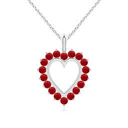Heart Heart Ruby Necklaces & Pendants