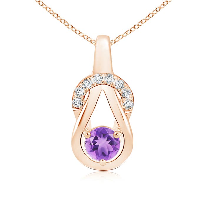 A - Amethyst / 0.55 CT / 14 KT Rose Gold